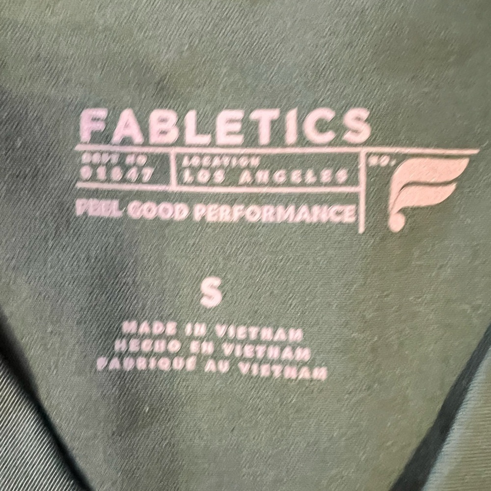 FABLETICS Women's Green V-Neck Scrub top - Picture 3 of 3